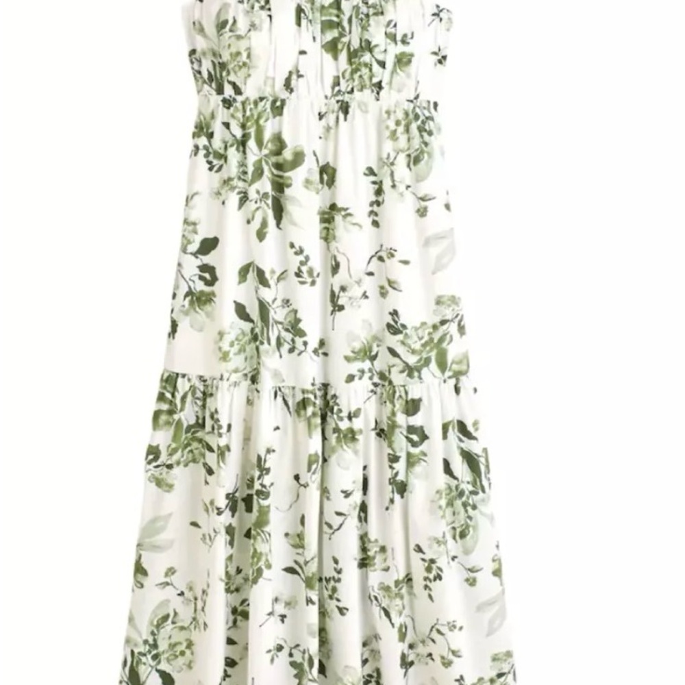 Abercrombie bow back poplin Floral Maxi Dress